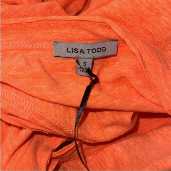 Lisa Todd Embroidered Long Sleeve Bright Orange Size: S - Picture 7 of 7